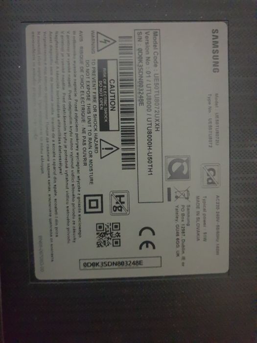 Samsung UE50TU8072U за части