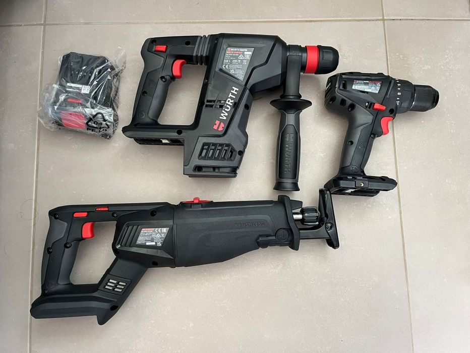 Vând set scule Wurth noi și originale Rotopercutor ABH18 compact, pendular șoricel APS 18 Compact, Fierăstrău sabie AFS18 Compact