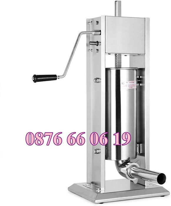 Професионална пълначка за месо 3 л, 5 л и 7 л, две скорости редуктор