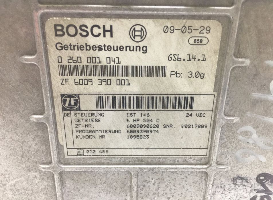 1895823 Unitatea de control a cutiei de viteze BOSCH ZF K-Series (2016-) SCANIA