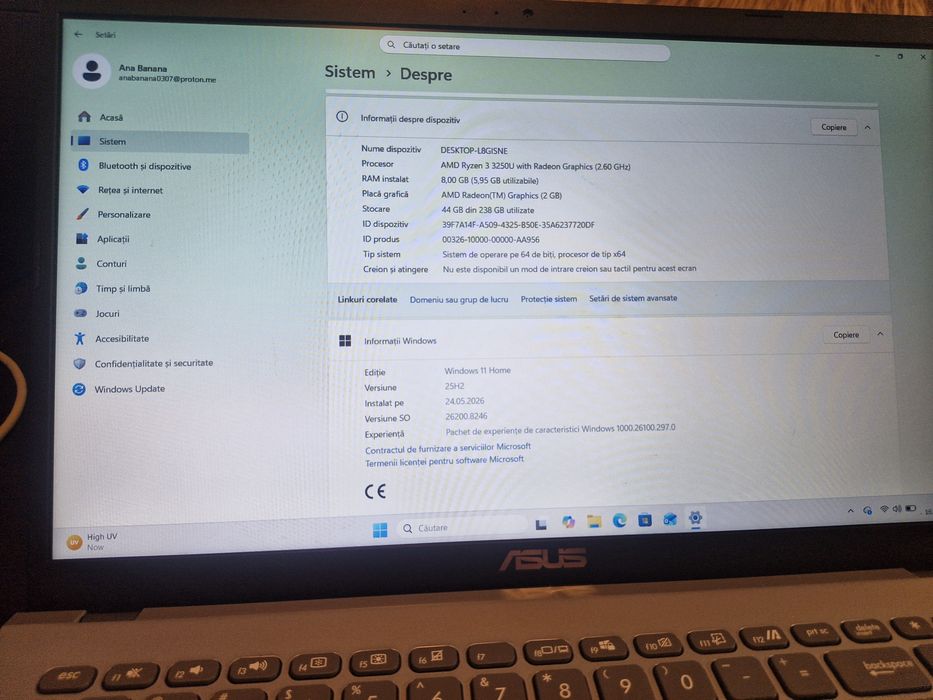 Proprietar vand Laptop ASUS VIVOBOOK( M509D )