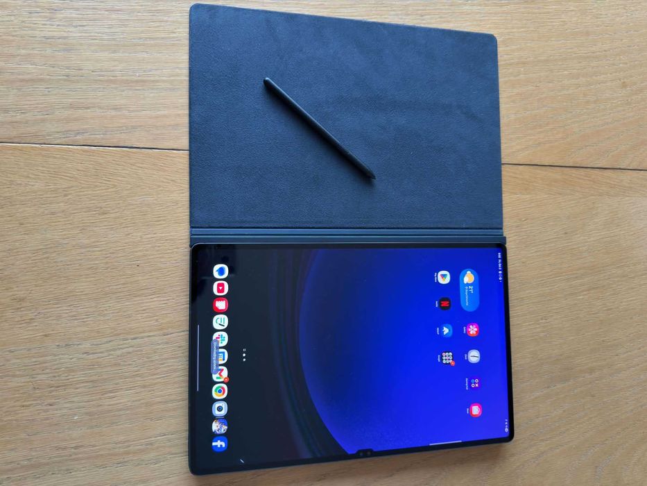 Samsung S9 Tab Ultra, 512GB, 14.6'', 120hz, Като Нов + Калъф - Samsung Ultra Smart Book Cover