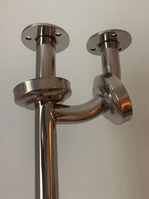 Карниз угловой для душа (нержавейка)