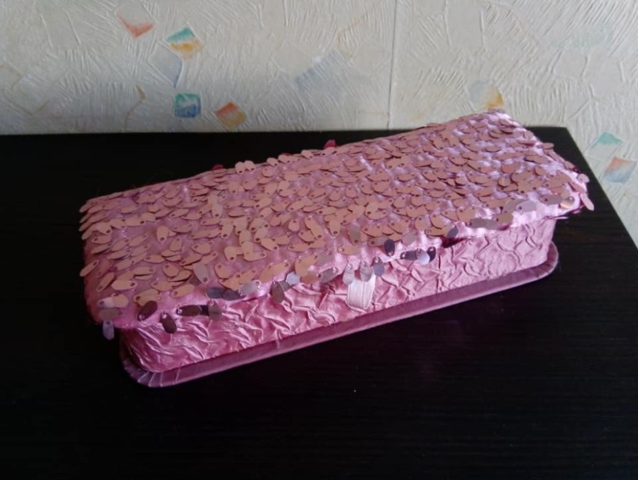 Комплект Луксозни кутии за бижута, сатен и паети