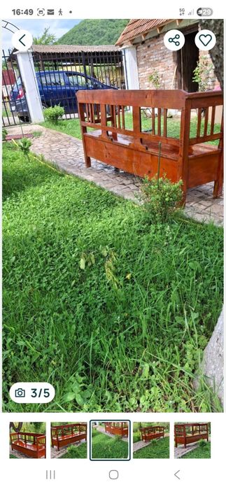 Banca lemn pentru terasa, gradina