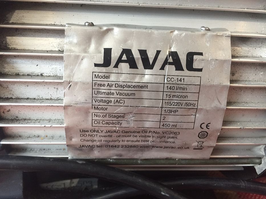 JAVAC Модел CC 141/вакум помпа за вакумиране на хладилни системи/