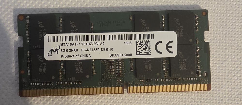 Momorie Micron 8Gb DDR 4 Micron 2133Mhz