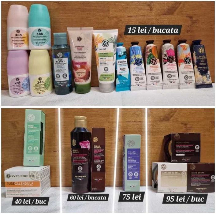 Gel dus sapun lichid lapte corp deodorant gomaj crema Yves Rocher