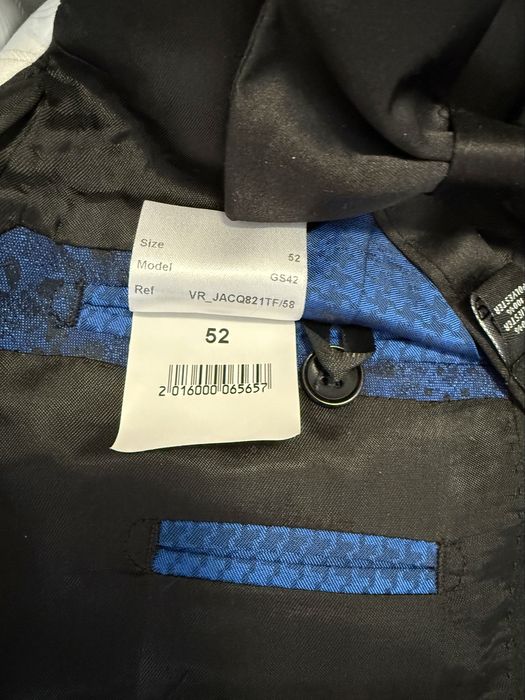 Sacou elegant bărbați Viggo Ceremony,albastru  floral,cu papion husă