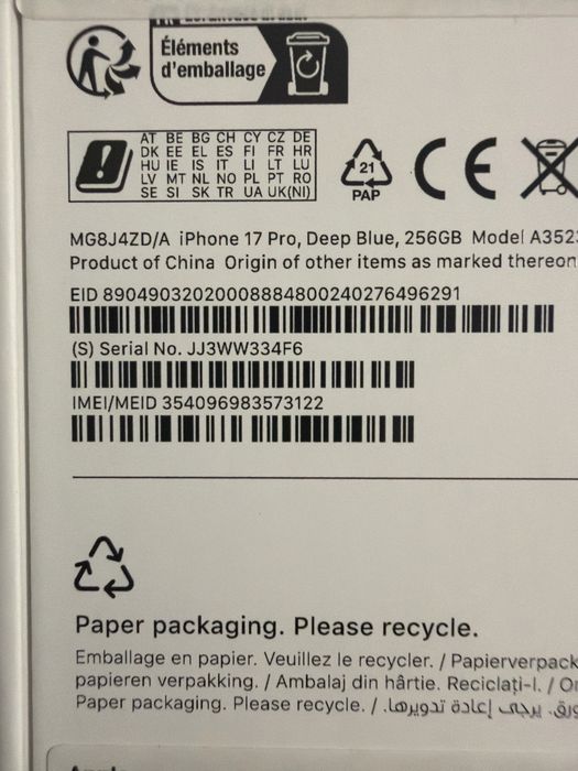 iPhone 17 Pro de 256GB, impecabil
