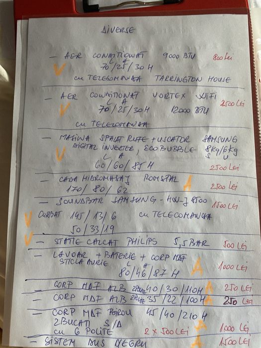 Vand diverse produse pentru casa