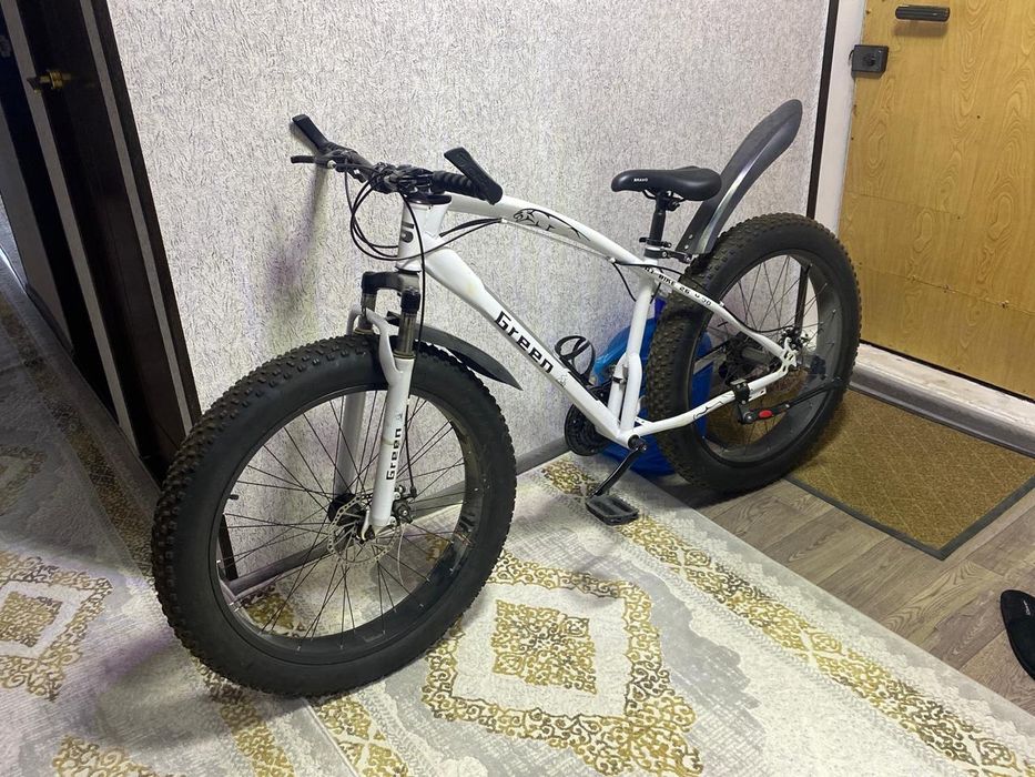 Green Bike Велосипед Fat-bike, Горный, ягуар 26" белый