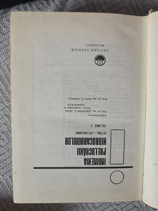 4 volume ingineria prelucrarii hidrocarburilor G. Suciu si R. Tunescu