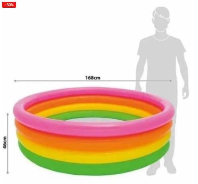 Piscina Gonflabila Rotunda Familie Copii Relaxare 168 x 46cm + LIVRARE GRATUITA