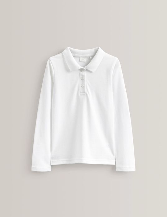Рубашка поло с длинным рукавом на девочку