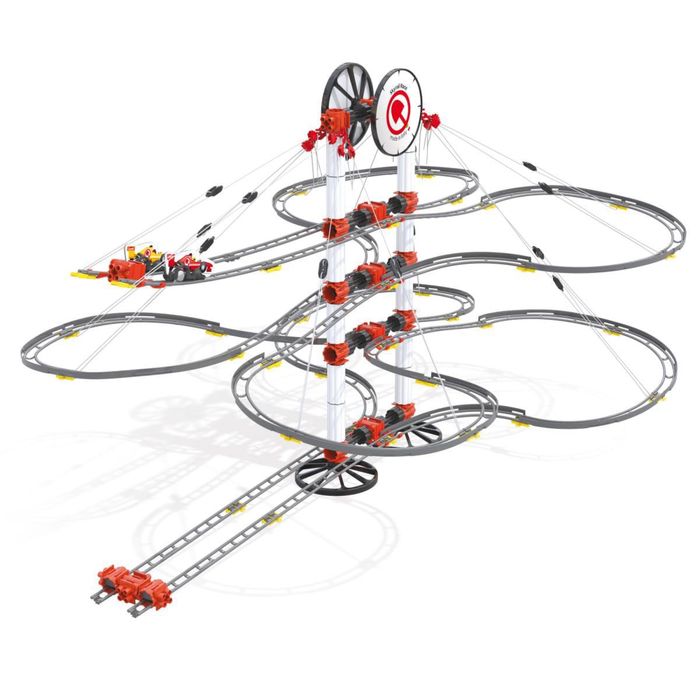 Set constructie Quercetti Skyrail Race, Pista cu bile, 185 piese
