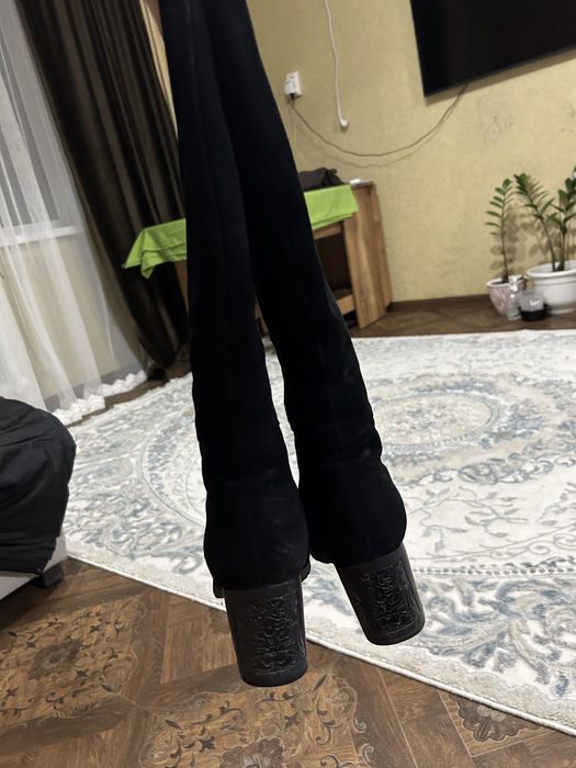 Сапоги замшевые б/у