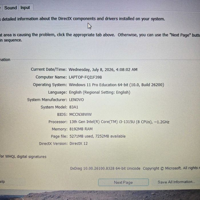 Laptop Lenovo V15 G4 i3-1315U 8GB 256GB SSD Zeus Amanet Militari 36305