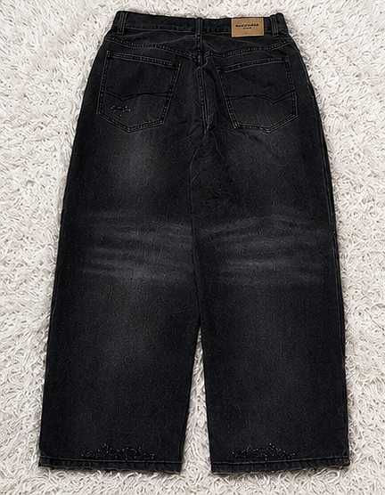 Blugi Balenciaga Negri Wide Leg