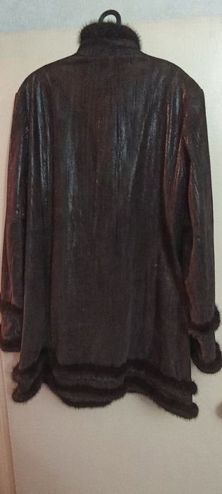 Дублёнка кожа натуральная лазерная обработка