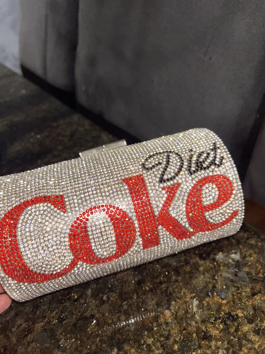 Чанта клъч Diet Coke с камъчета