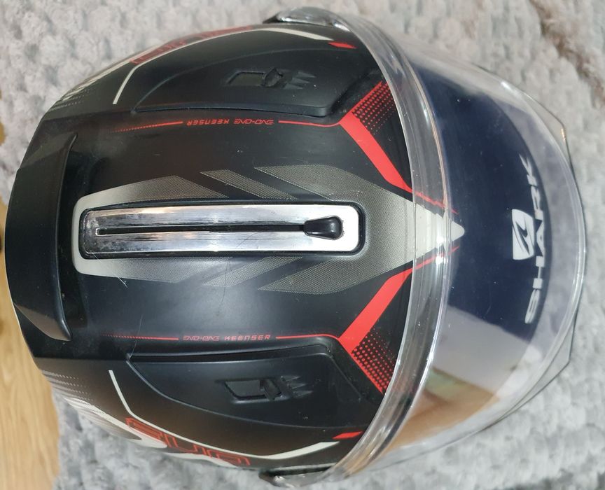 Casca Shark Evo-One 2 Mat Black / Silver / Red  cu tot cu intecom