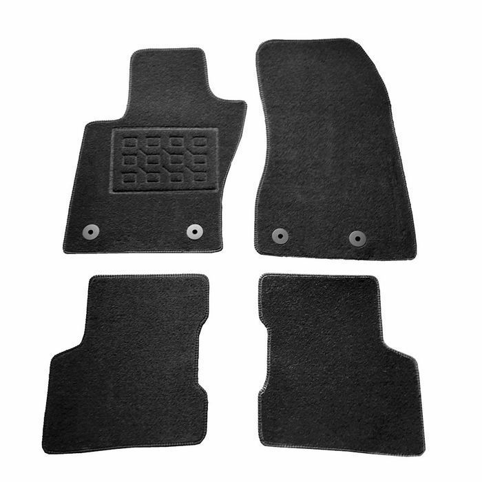 Covorase mocheta Jeep Renegade Versiune Sport, Longitude Limited, Trailhawk 2014-2018, Fixare Ampatament 27cm : 20cm, Negre, set de 4 Buc
