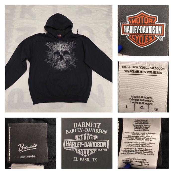 Harley Davidson hanorac hoodie bluza mărime L bărbat moto negru clasic