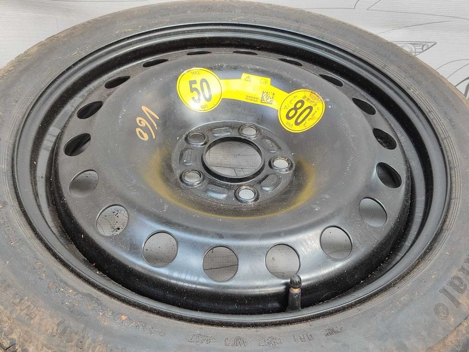 Roată de rezervă slim 5x108 T125/80 R17 DOT 4417 Volvo V60 (2018-2020) Cod:31302356 (3D)