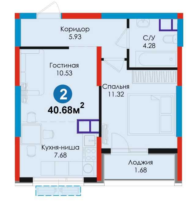 Инвест-2ком евро 40м² | −12% скидка | Сдача 2027 | Jomiy • kw89