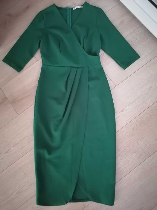 Rochie elegantă, model petrecut, verde