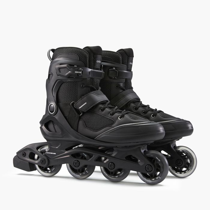 Role fitness Fit 100 Negru-Gri Adulți - produs resigilat Decathlon