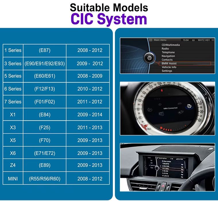 Apple CarPlay Bmw E90/91/92/93  E60/61 CIC