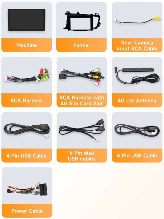 Мултимедия 9″ Android 14 за KIA K5 CARPLAY навигация RDS DSP GPS
