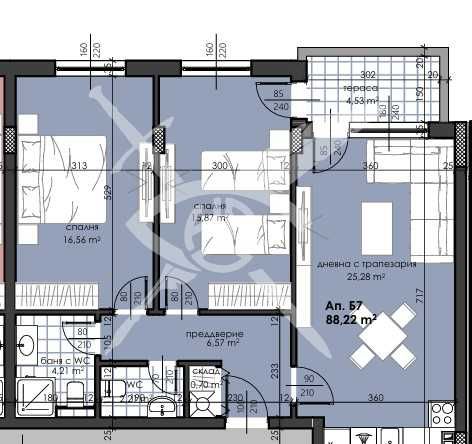 Продава се Тристаен апартамент в Асеновград - 88 кв.м за 1103 €/кв.м - Снимка #1