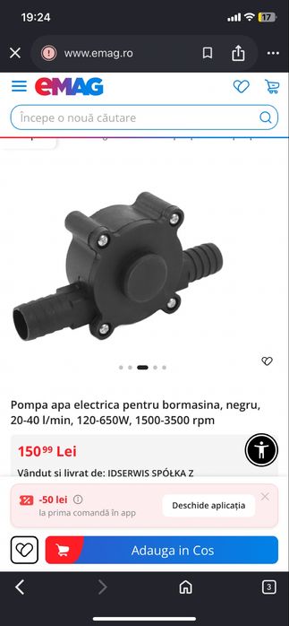 Pompa transfer lichide  1500/3500 rpm