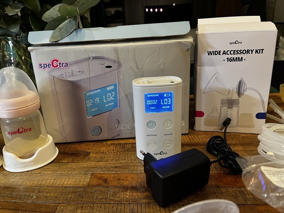 Pompă ambii sani Spectra ca NOUĂ + Accesorii extra + pungi de stocare