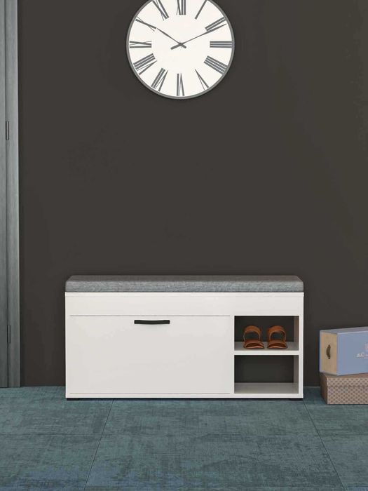 Шкаф за обувки с пейка / Шкаф пейка за обувки с възглавница