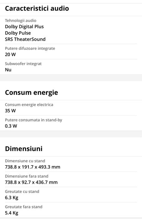 TV Samsung Led HD 80cm