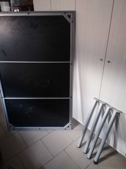 Masa sticla si metal sufragerie / gradina / office