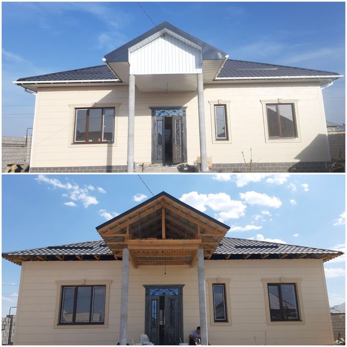 Крыша. Сайдинг водосток. Карниз