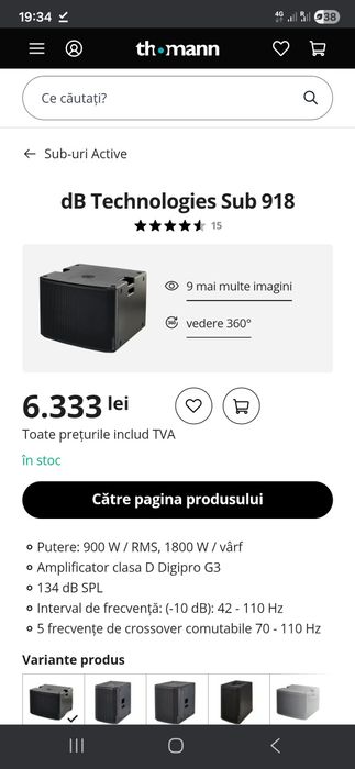 Boxe yamaha , fbt , electrovoice, subwoofer  db