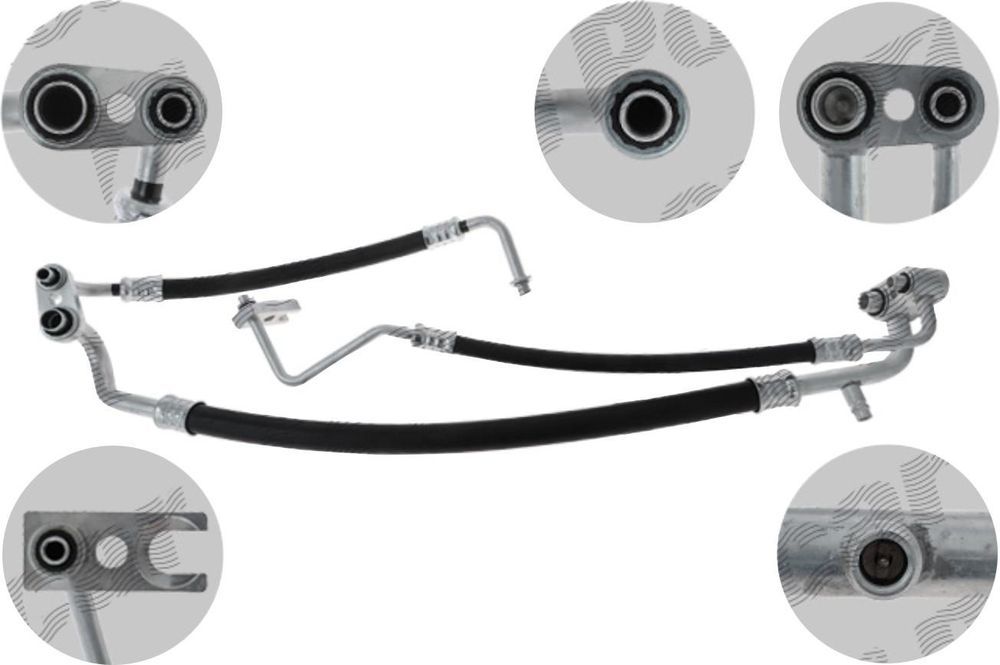 Conducta aer conditionat Opel Corsa E 202019, 1.2, 1.4, 1.4 T, Material: aluminiu; cauciuc, Compresor-condensator, Furtun de inalta presiune, mufa: