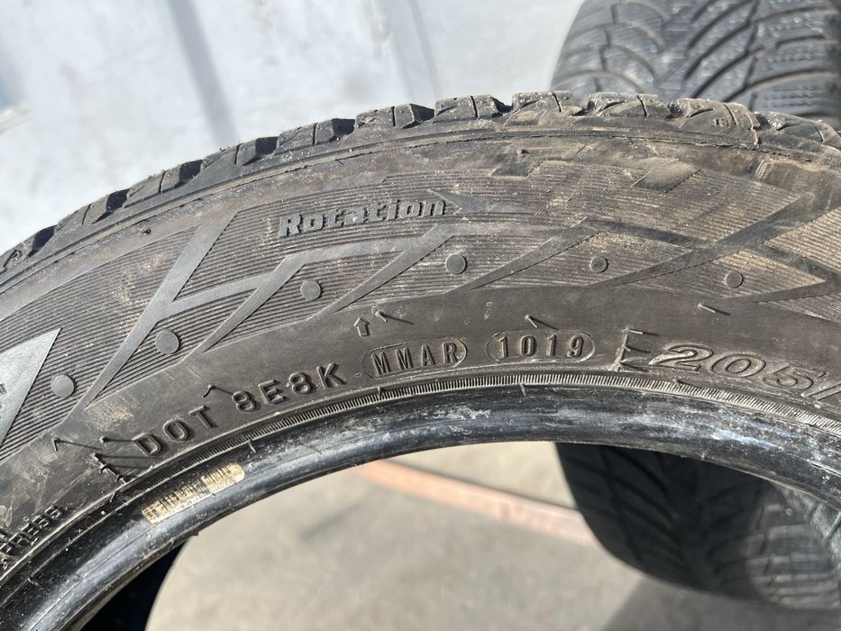 2 бр. зимни гуми 205/55/16 Nexen 6,5 mm DOT 1019