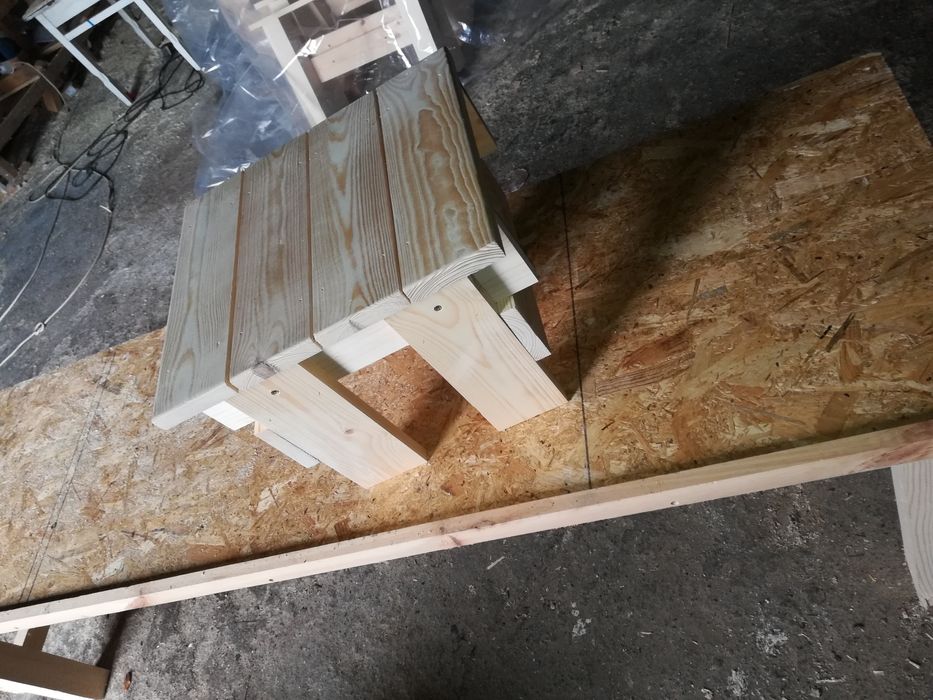 Sezlong plaja lemn masiv tratat termic  PIN NORDIC