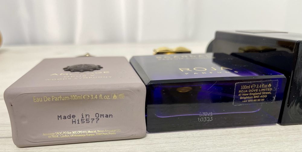 Amouage + Roja + Yves Saint Lauren 37 + Lorenzo Pazzaglia + Vertus