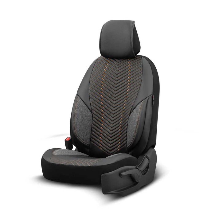 Комплект Луксозна Тапицерия OTOM Advanced – Еко кожа, Черно/Оранжево.