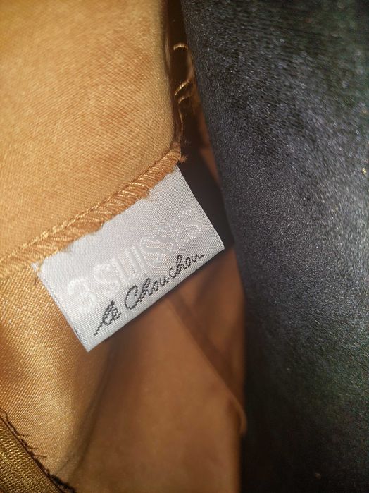 Rochie sarafan maro stil piele caprioara