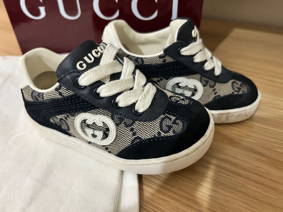 Детски оргинални обувки на Gucci Toddler G74 trainers by Gucci,