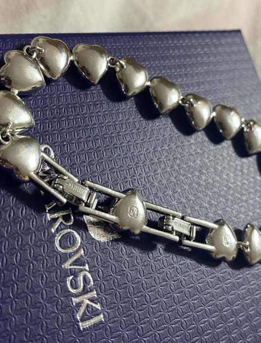 Bratara Swarovski Angelic Inimioare Argintii - nouă, în cutie